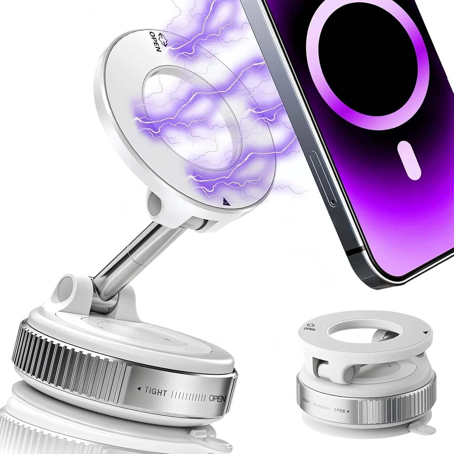 Vacuum magnetic phone holder