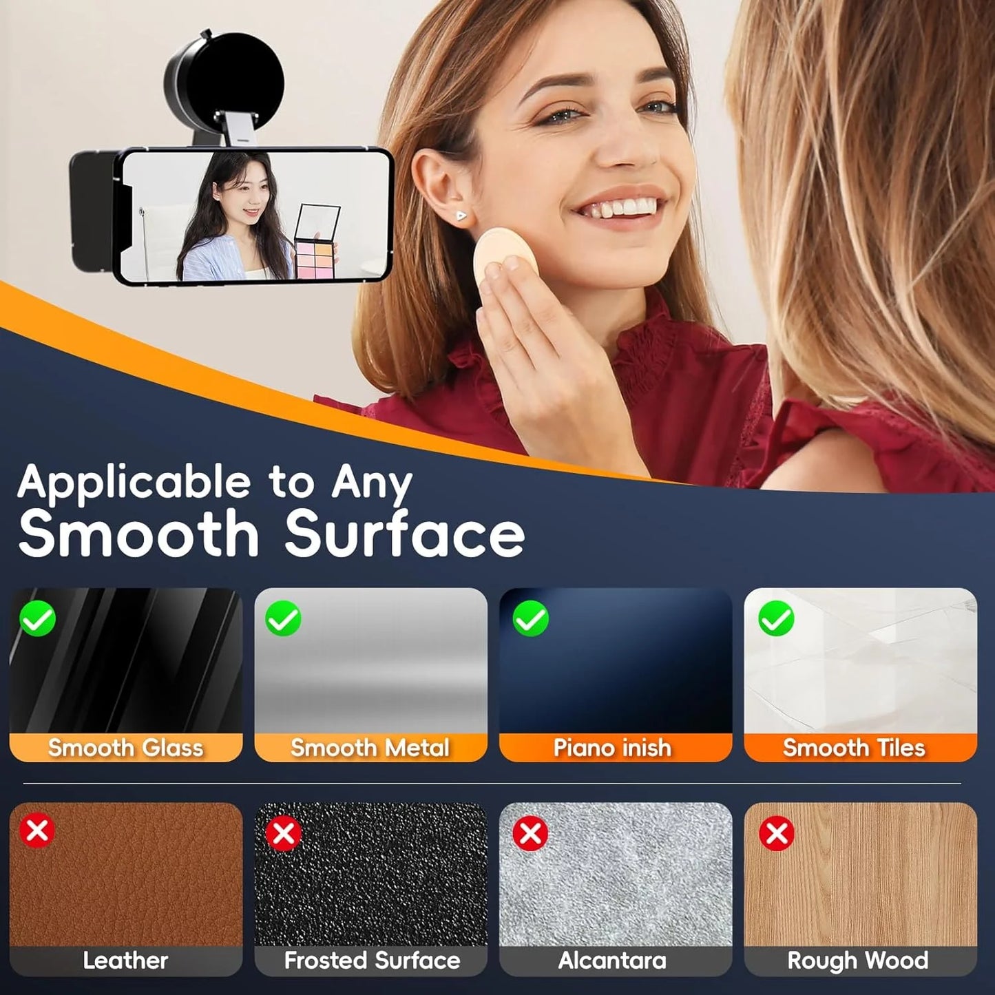 Vacuum magnetic phone holder